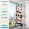 Estante de Armazenamento de Carrinhos de Brinquedo de Chão ao Teto Sala de Estar De Chão Múltiplas Camadas Estante de Armazenamento para Crianças Skate Bicicleta Bicicleta de Equilíbrio