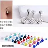 Directo de fábrica multicolor pedrería alta calidad estrella Shambhala bola piercing ombligo joya anillo ombligo 5+8