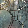 Subei Home Mesa de Artesanía de Metal Forjado Estilo Europeo Mesa Redonda de Hierro para el Hogar Mesa Forjada Antigua de Hierro