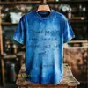 Nova estampa de padrão de jazz abstrato transfronteiriço em camiseta masculina de gola redonda, manga curta, impressão digital 3D, secagem rápida, disponível para atacado a partir de uma peça