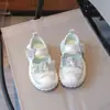 Zapatillas de Malla con Lazo para Niñas 2026 Nuevo Estilo Coreano Verano Zapatos de Playa para Niños Mayores Zapatos Casuales