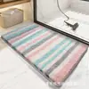 Alfombra de Raya Transfronteriza Imitación Cachemir Sala de Estar Decorativa Fácil de Cuidar Felpudo Dormitorio Manta al Pie de la Cama Entrada Felpudo Suave