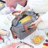 Bolsa de almuerzo portátil gruesa de papel de aluminio de gran capacidad, bolso de mano para el trabajo, bolsa grande para el hombro, bolsa aislante para lonchera
