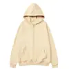 Comércio Exterior Europeu e Americano Masculino e Feminino Mesmo Estilo Cardigã com Zíper Moletom com Capuz Cor Pura Roupa Esportiva Outono e Inverno Lã Solto Top
