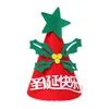 Árbol de Navidad regalo educativo fiesta disfraz sombrero de dibujos animados sombrero de Navidad hecho a mano DIY regalo para niños tela de fieltro