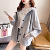 Uma peça entrega plus size botão casaco cardigan para mulheres outono 2024 Novo estilo coreano na moda suéter com capuz solto solto