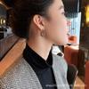 Pendientes de diamantes de alta gama, moda 2022, temperamento femenino, diseño de nicho de celebridades de Internet, joyería coreana para las orejas.