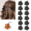 Set Lindo Transfronterizo de 12 Piezas de Pinzas Pequeñas de Colores, Pinzas Mágicas para Cola de Caballo Alta, Pinzas de Flor para la Parte Trasera de la Cabeza de Mujer, Pinzas para el Cabello
