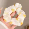 Goma para el pelo con estampado de leopardo marrón para otoño e invierno para mujer, scrunchie elegante y sofisticado para peinados de moño
