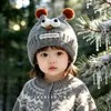 Touca de Bebê Inverno Estilo Coreano Touca de Tricô Fofa e Super Fofa Aconchegante Quente à Prova de Vento Touca de Lã para Meninos e Meninas