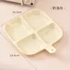 Plato Preparador para Fondue Estilo Nuevo Plato Dividido para Guarniciones Cocina Almacenamiento de Cebolla, Jengibre y Ajo Bandeja de Plato de Cena Multifuncional para el Hogar con Cuatro Compartimentos