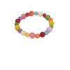 Cuentas de arcoíris teñidas de jade blanco, joyería artesanal, cuentas sueltas de piedra, accesorios, pulsera, collar, pendientes de cuentas de color