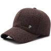 Sombrero para hombres de mediana edad y ancianos, gorro para cabeza vieja, otoño e invierno, de lana y terciopelo, acolchado, cálido para papá, con protección para los oídos, para hombres