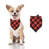Toalha de Saliva Especial para Animais de Estimação Transfronteiriça Toalha Triangular Decorativa para Cães Lenço de Algodão Criativo Xadrez [Processado e Personalizado]