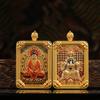 Colgante Thangka de los Ocho Guardianes de la Montaña Wutai, Colgante de Doble Cara con Dragón Tridimensional Wuye Benmingfo, Equipaje