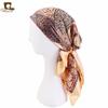 Chapéu Turbante Flor de Caju Lenço Quadrado de Cetim Lenço Lenço Enrolado Imitação de Seda JDWJ-28
