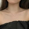 Colar de prata esterlina Light Luxury Fashion Sense S925 feminino requintado irregular redondo zircônio design ins estilo elegante corrente de clavícula feminina