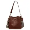 Bolso de mano de moda para mujer, nuevo modelo 2026 para ir al trabajo, bolso tipo cubo tejido simple, bolso de hombro y bandolera