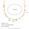 Colección de Cadenas Versátiles Elegantes de Acero Inoxidable Chapado en Oro de 18 Quilates Transfronterizas Europeas y Americanas Corazón Gota de Agua Flor de Circonita Clip Cadena de Bolas