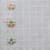 9 cores 10*12mm explosões transfronteiriças diy botão de diamante plano feito à mão renda incrustada pingente acessórios para vestuário