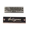 Fabricante de Señales Más Vendido Popular Hardware Señales Metálicas Rectangular Logo en Relieve Equipaje Ropa Placa de Nombre Decorativa