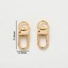 Cierre Cuadrado Tipo Langosta Cobre 18K Galvanizado Conservante de Color Oro Real Herrajes DIY Accesorios Cadena para Bolsa Llavero Venta al Mayoreo