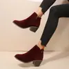 2026 Verano Nuevo Comercio Exterior Tallas Grandes para Mujer Casual Cómodos Tacón Grueso Modernos Prendas de Abrigo Cremallera Lateral Mocasines Talla Única para la Mayoría