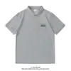 Camisa Polo de Manga Corta para Hombre Marca de Moda Americana Versátil Camiseta con Cuello Hombres Verano Nuevo Camisa de Negocios de Gama Alta de Media Manga