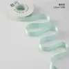 Serie de Color Sólido Cinta Verde Menta Cinta de Algodón Brillante por Ambos Lados Lazo para Ramo de Flores Corbata de Moño Cinta Floral para Manualidades