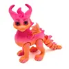 Alas Impresas en 3D Transfronterizas Dragón Volador Articulaciones de Ojo Artificiales Modelo Creativo Móvil Juguetes de Animales Adornos Hechos a Mano Venta al por Mayor