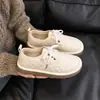Mocassins Macios e Fofos Sapatos Femininos 2026 Novo Outono/Inverno Slip-on Botas de Neve Quentes Algodão com Pelo Sapatos Femininos
