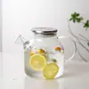 Tetera con Asa, Hervidor de Té Eléctrico de Cerámica, Hervidor de Té para el Hogar, Hervidor de Agua Resistente a Altas Temperaturas, Tetera de Vidrio de Borosilicato Alto