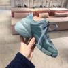Zapatos D Family Torre para Mujer ins Modernos de Cuero Genuino 2023 Nuevo Estilo con Cordones Punta Redonda Pie Pequeño Suela Gruesa Aumentada Tenis para Mujer