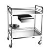 Carrito Dental de Acero Inoxidable de Dos Niveles con un Cajón, Carrito de Instrumentos, Carrito de Almacenamiento y Preparación, Carrito de Herramientas, Carrito de Herramientas Empujado Manualmente