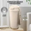 Presente de feriado mais vendido: Caneca de café personalizável em aço inoxidável 316, 500ML, design estiloso, parede dupla, com canudo, adequada para uso em carros