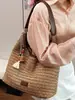 Bolsa de Mano Tejida Shuai Mi Home Estilo Nuevo 2026 Estilo Perezoso Bolso de Hombro Gran Capacidad para Viajes al Trabajo Playa Vacaciones Bolso de Axila