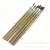 Venda quente direta da fábrica transfronteiriça escova dupla nylon lã 6 pontas pico oblíquo cor primária cabo de madeira conjunto atacado