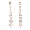 Pendientes Venus Vintage 'Belleza del Océano' Perlas Graduadas Swarovski Pendientes de Aguja de Plata S925 para Caras Redondas