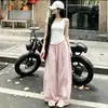 Pantalones Deportivos Rayados de Verano Finos con Bordado de Letras Secado Rápido 2026 Nuevo Cintura Alta Adelgazantes Moda Callejera Americana