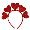 Amazon Diadema Día de San Valentín Tocado de Pluma Roja Suministros para Fiesta de Bodas Diadema de Polvo Dorado Amor Pasador Accesorios para el Cabello