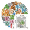 Adesivos de Letras de Animais Transfronteiriços 52 Papelaria Wenchuang Copo de Água Brinquedos de Personalidade Combinando Adesivos de Letras para Ortografia Infantil
