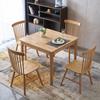 Mesa de jantar personalizada de madeira maciça e combinação de cadeira moderna simples nórdica pequena mesa de jantar 0.8m quadrado Household Log