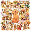 Compra Directa Transfronteriza de 50 Lindos Pegatinas Decorativas de Perro Golden Retriever Pintadas a Mano con Graffiti para Diarios Creativos y de Viajes DIY