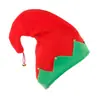 Nuevo sombrero de elfo con campana roja y verde de Navidad, tocado de terciopelo para Navidad, nuevo sombrero verde con campana roja para Navidad