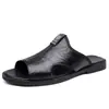 Sandálias Plus Size Transfronteiriças Verão Novo Estilo temu Amazon Respiráveis Antiderrapantes Externas Casuais Chinelos de Couro Sapatos Masculinos Plus Size