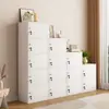 Gabinete Pequeño Cerrable Simple, Combinación de Gabinete de Rejilla, Estantería Simple para Estudiantes, Librero, Gabinete de Almacenamiento de Archivos