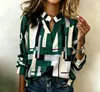 Tejido elástico en cuatro direcciones estampado, nuevo tejido estampado a rayas de colores, estampado digital para camisas de mujer, diseño de moda