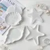 Molde de bandeja de concha de estrella de mar ins resina epoxi diy bandeja de almacenamiento de concha decoración del hogar adorno de yeso molde de silicona