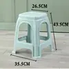 Banqueta plástica espessa para uso doméstico na sala de estar, banqueta alta simples e econômica para adultos, banqueta de mesa de jantar alargada, cadeira antiderrapante feita de borracha durável