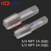 Machos para Rosca de Tubo Reto Padrão Americano 60 Graus Npt1/2-14 Npt3/4-14 Machos para Reparo de Rosca de Tubo de Água